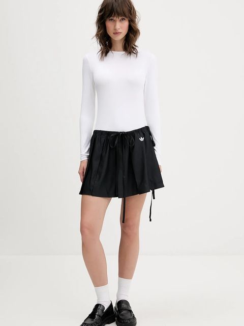 adidas Originals spódnica Ribbon Skirt kolor czarny mini rozkloszowana JX2554