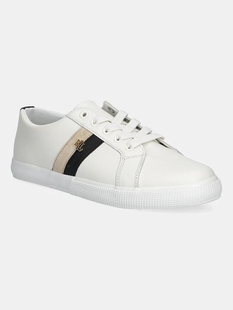 Lauren Ralph Lauren sneakersy skórzane Janson II damskie kolor biały 802979187001 - zdjęcie produktu nr 1