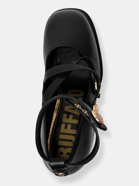 Buffalo czółenka May Mary Btn kolor czarny na słupku 1290212-BLK