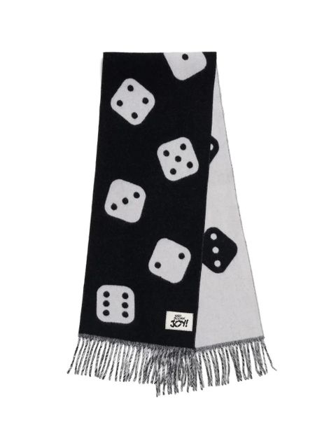 Marc Jacobs The Dice fringed scarf - Black - zdjęcie produktu nr 1
