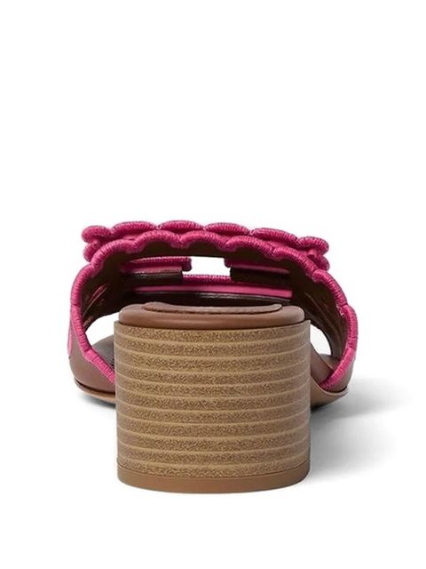 FENDI scalloped sandals - Brown