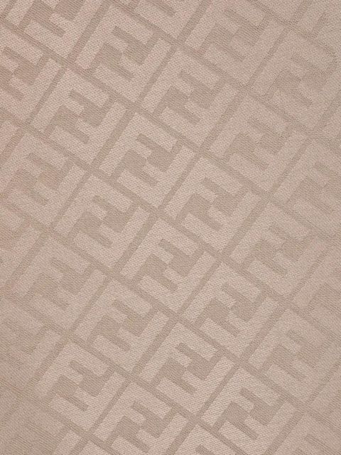 FENDI monogram-pattern frayed-hem scarf - Neutrals - zdjęcie produktu nr 2