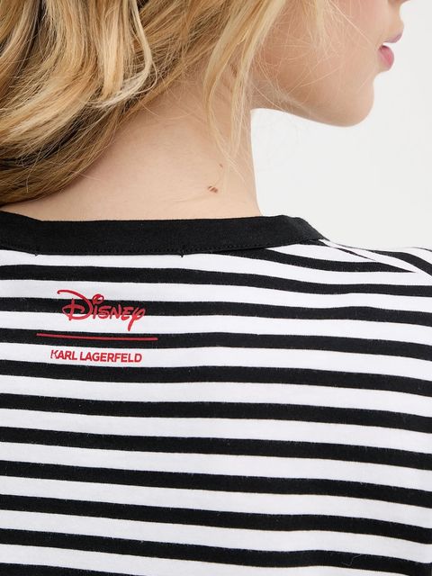 Karl Lagerfeld longsleeve bawełniany KL X DISNEY kolor czarny A3W17091