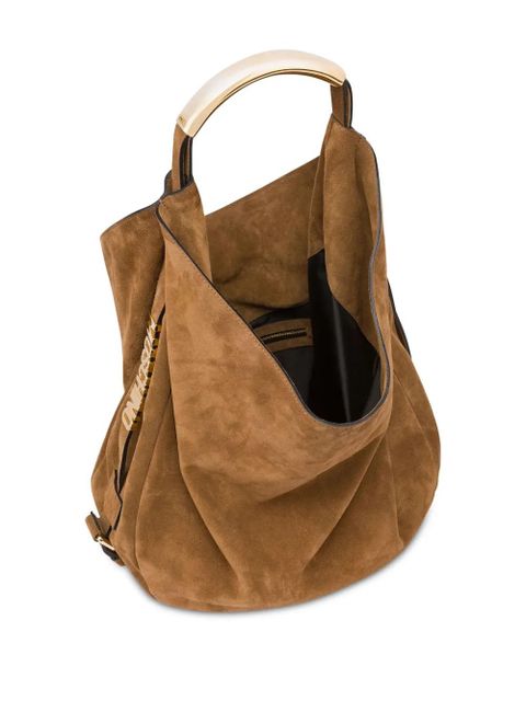 Moschino Handle Me leather shoulder bag - Brown