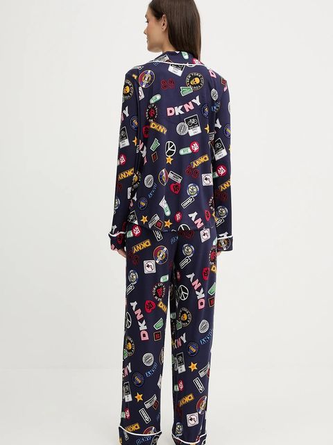 Dkny piżama damska kolor granatowy YI90076F