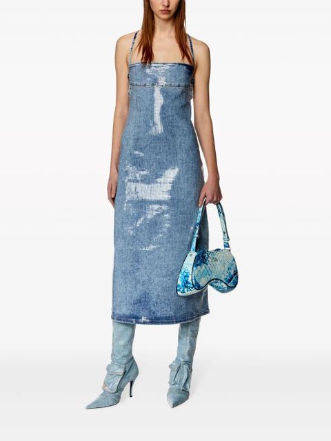 Diesel De-Held S open-back denim midi dress - Blue - zdjęcie produktu nr 2