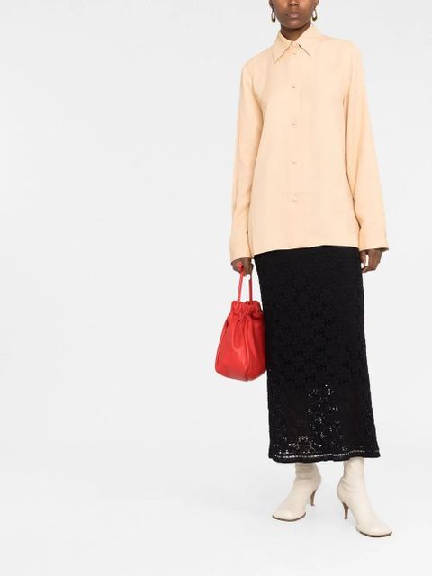 Jil Sander classic collar buttoned blouse - Neutrals