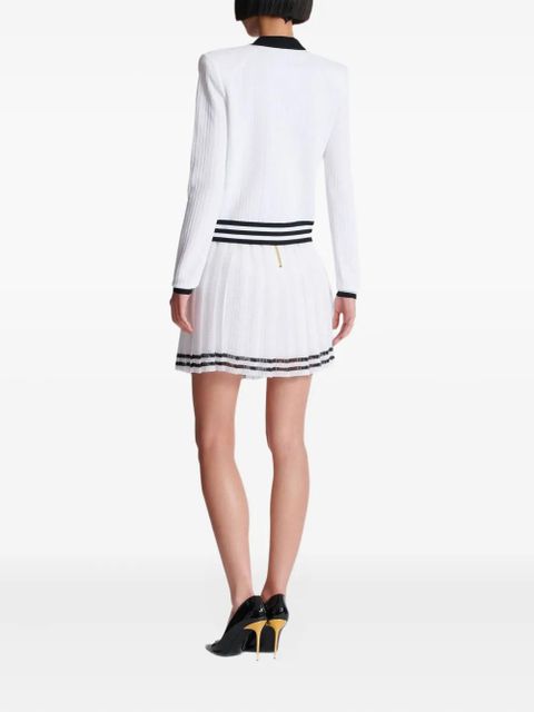 Balmain two-tone cardigan - White