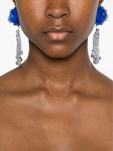Magda Butrym rose-embellished earrings - Blue