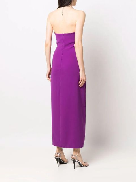 The Attico Corine side-slit gown - Purple