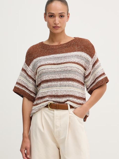 United Colors of Benetton sweter z krótkim rękawem damski z bawełną - zdjęcie produktu nr 1