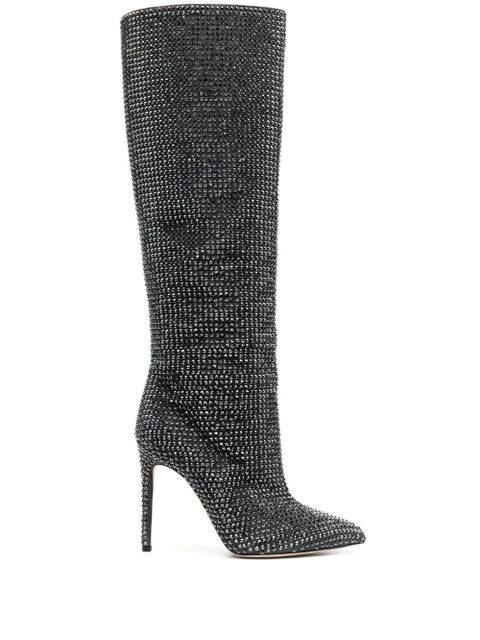 Paris Texas Holly 115mm crystal-embellished boots - Black - zdjęcie produktu nr 1