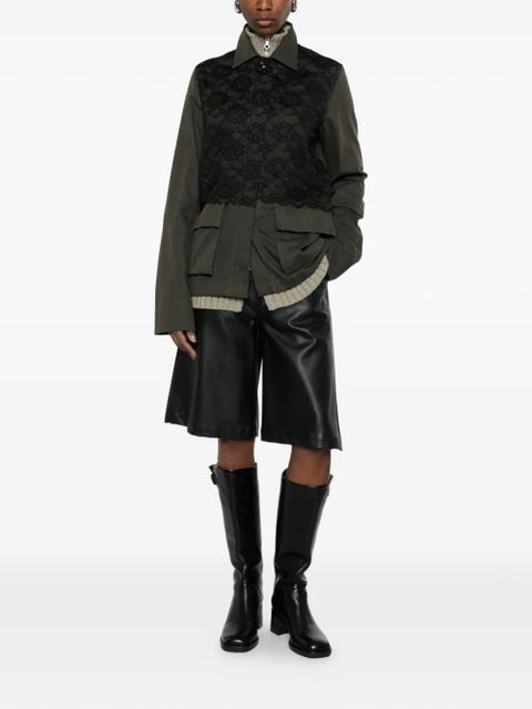 OUR LEGACY Split lace-appliqued blazer - Grey - zdjęcie produktu nr 1