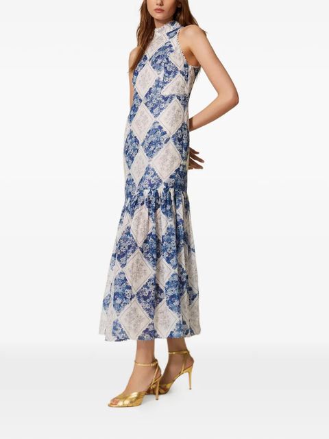 TWINSET floral-print maxi dress - Blue
