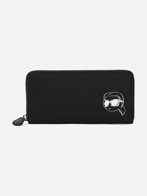 Karl Lagerfeld portfel IKON damski kolor czarny A2W32021 - zdjęcie produktu nr 1