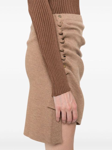 Rabanne gathered mini skirt - Neutrals