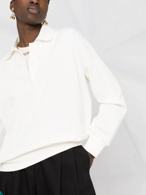The Row long-sleeves polo-shirt - White