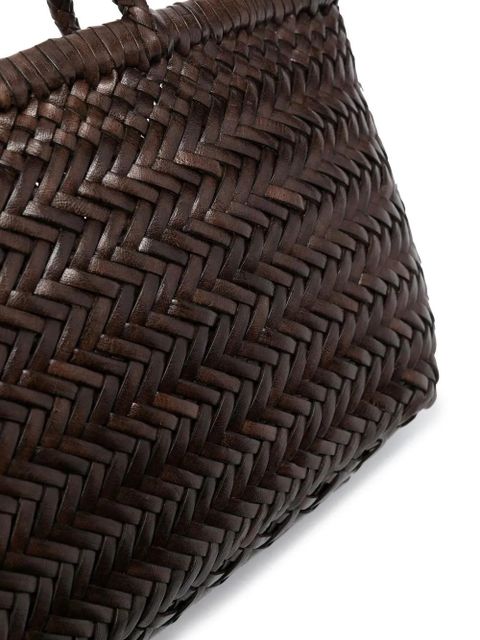 DRAGON DIFFUSION interwoven leather tote bag - Brown