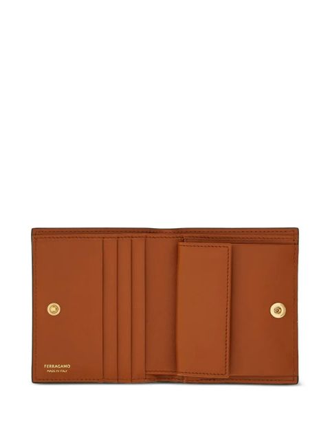 Ferragamo logo-stamp leather wallet - Black