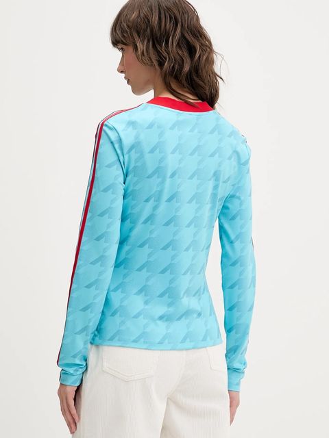 adidas Originals longsleeve Footie Aop Ls kolor niebieski JW0271 - zdjęcie produktu nr 2