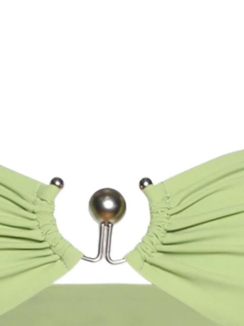 Christopher Esber ruched bikini top - Green - zdjęcie produktu nr 2