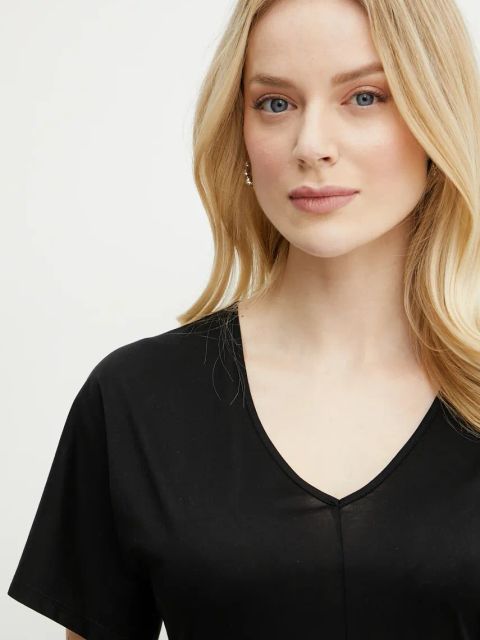 Weekend Max Mara sukienka kolor czarny midi rozkloszowana 2515621082600