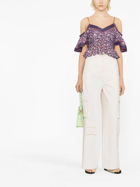 MARANT ÉTOILE Garuva floral-print blouse - Neutrals