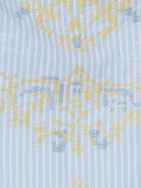 Claudie Pierlot striped embroidered scarf - Blue - zdjęcie produktu nr 2