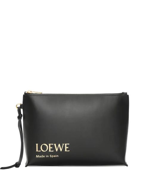 LOEWE logo-print clutch bag - Black - zdjęcie produktu nr 1