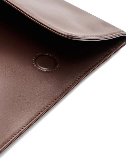 LouLou de Saison Gaia leather clutch bag - Brown