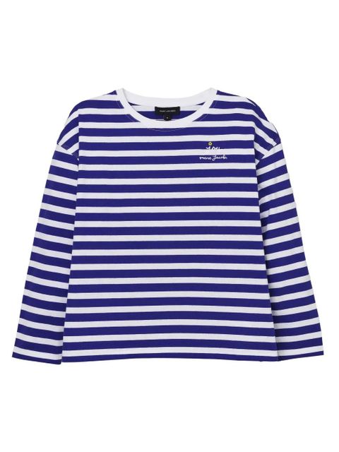 Marc Jacobs striped flower-patch top - Blue - zdjęcie produktu nr 1