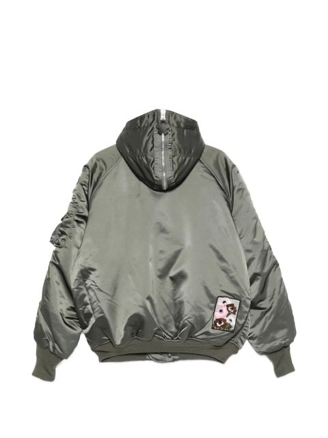 Cecilie Bahnsen x Alpha Industries floral-embroidered hooded jacket - Green - zdjęcie produktu nr 2