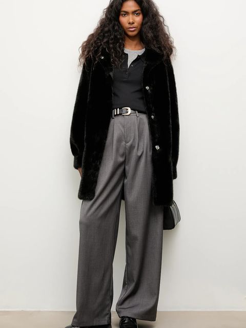 Answear.LAB płaszcz kolor czarny