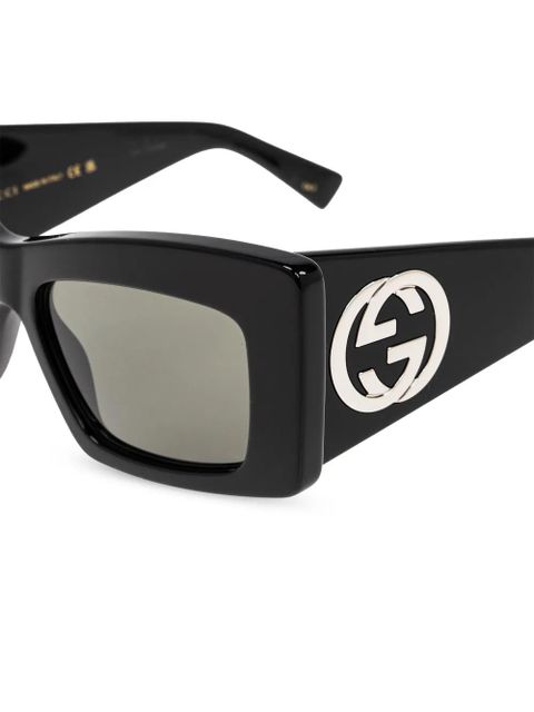 Gucci Eyewear logo-plaque sunglasses - Black - zdjęcie produktu nr 2