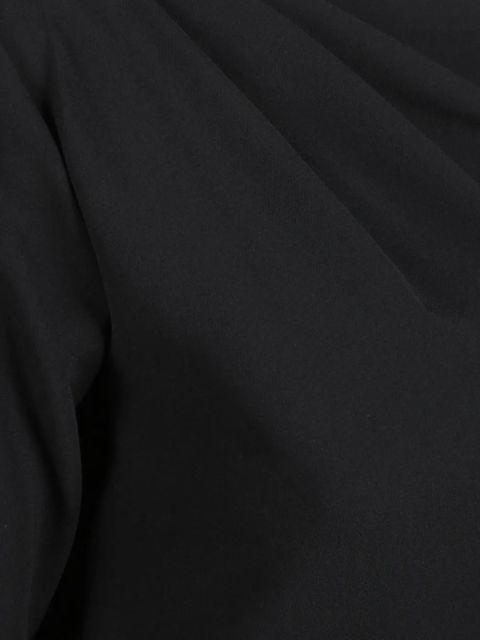 Max Mara draped long-sleeve midi dress - Black