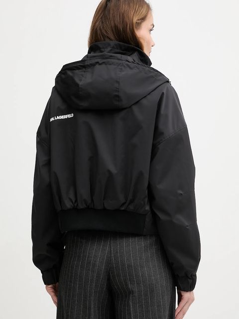 Karl Lagerfeld kurtka IKON kolor czarny przejściowa LWEMP606