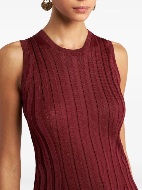 ETRO ribbed sleeveless top - Red