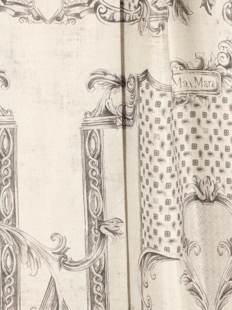 Max Mara printed belted midi dress - Neutrals