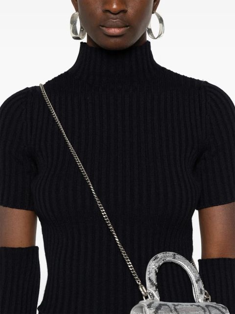 Balenciaga ribbed long-sleeve sweater - Blue