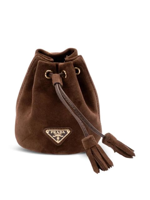 Prada mini tassel bag-shaped keychain - Brown - zdjęcie produktu nr 1