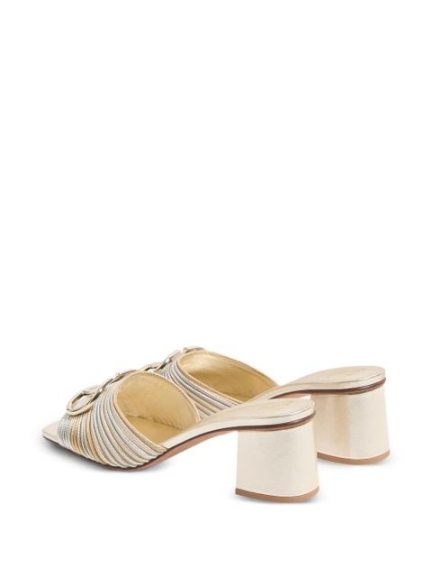 Valentino Garavani logo-plaque sandals - Silver