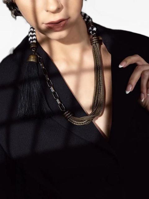 Lanvin Vita Short tassel necklace - Silver - zdjęcie produktu nr 2