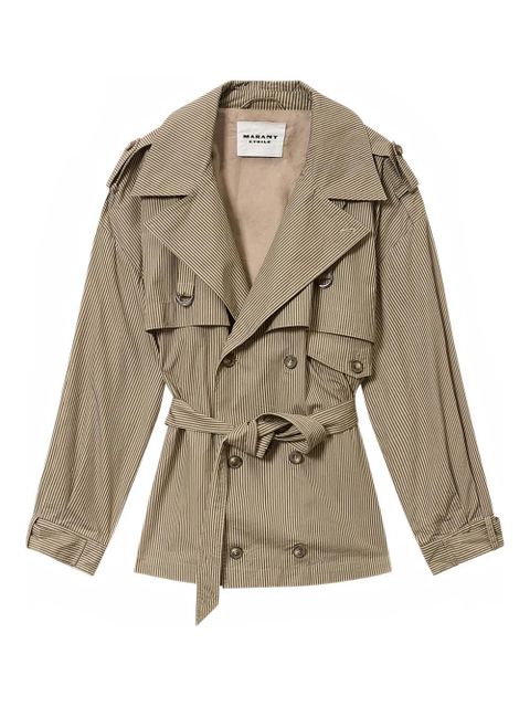 MARANT ÉTOILE Claya striped-pattern jacket - Neutrals - zdjęcie produktu nr 1