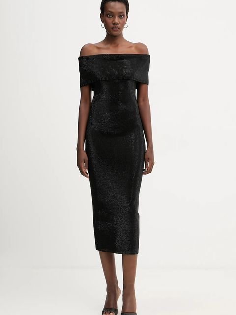 MICHAEL Michael Kors sukienka kolor czarny midi dopasowana MF5836B5ZV - zdjęcie produktu nr 1