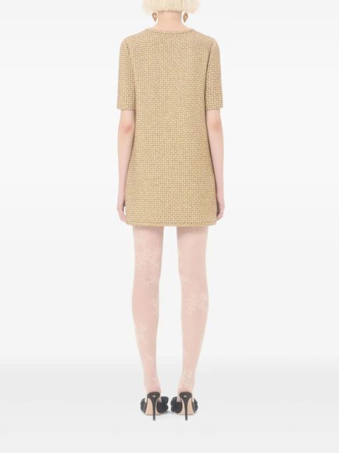 Valentino Garavani lurex tweed mini dress - Neutrals