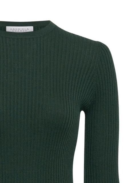 Gabriela Hearst Browning ribbed-knit T-shirt - Green