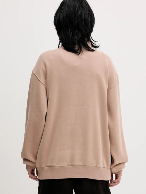 Abercrombie & Fitch bluza damska kolor beżowy gładka KI152-5418-420