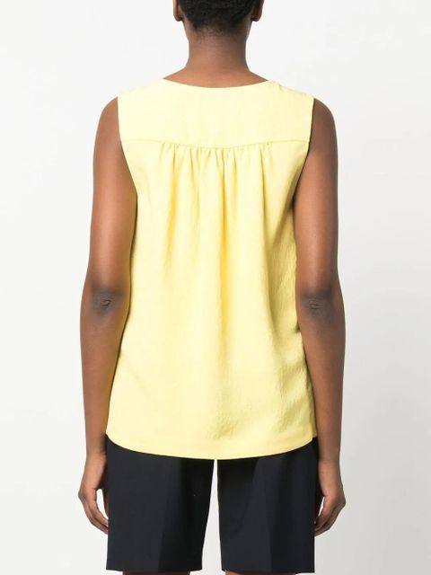 Marni jacquard ruched top - Yellow