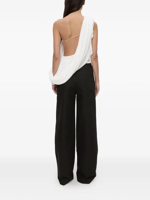Christopher Esber Aiba draped one-shoulder top - Black