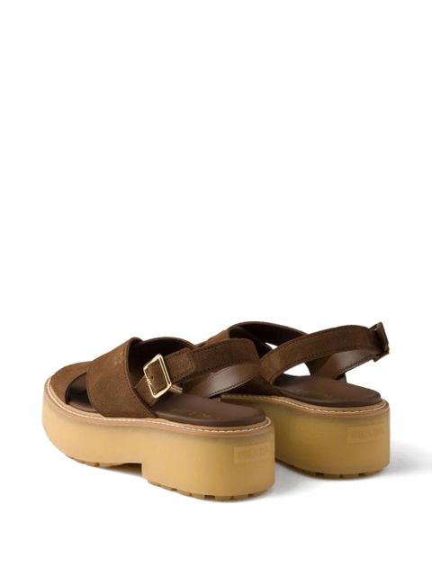 Prada 60mm buckle-strap platform sandals - Brown - zdjęcie produktu nr 2